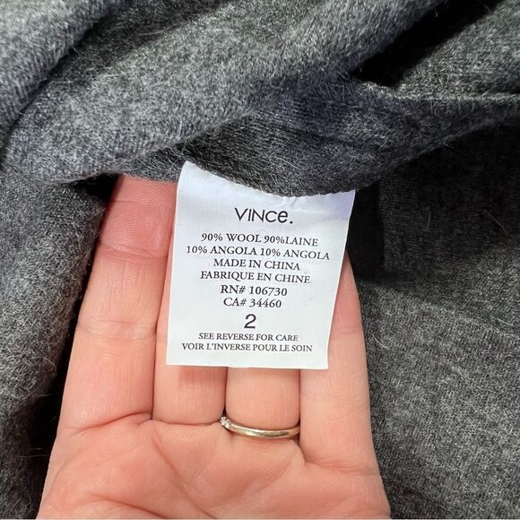 Nwt Vince gray colorblock shift dress wool angora blend - Picture 2 of 6